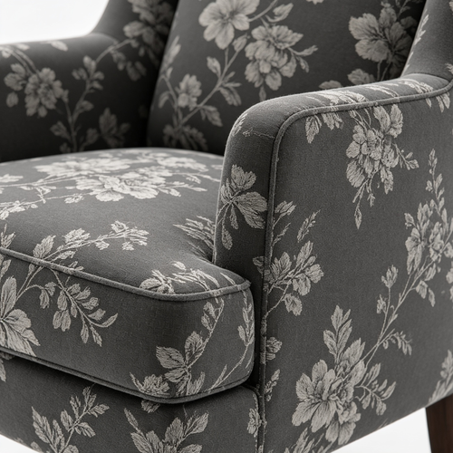 Syjs District Parsons Chair - Dark Grey Floral (Set of 2