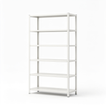 Syjs District Адказ Gemini5-Tier Metal Storage Shelf, Corner Rack & Indoor Plant Stand for Living Room, Kitchen, and Bathroom (Matte White